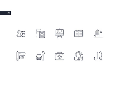 Icon set for classified advertisements