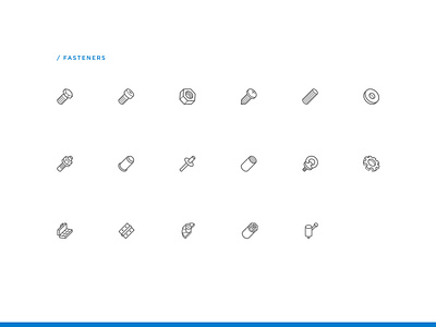 Fasteners icons