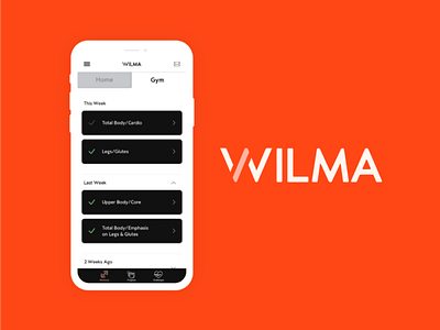 Wilma app app design branding branding and identity branding design fitness fitness app health and wellness ui visual design webdesign website workout app