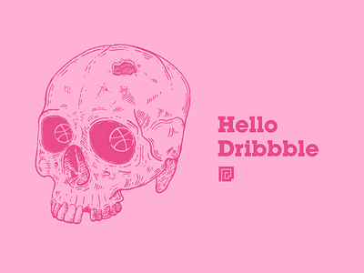 Our First Shot animation branding design dribbble first shot flat illustration skull vector