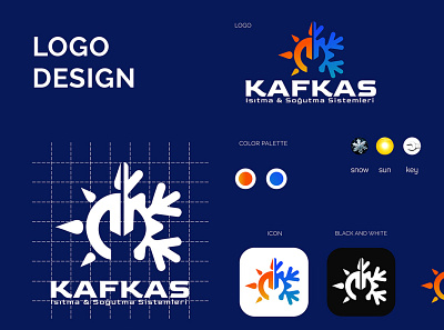 Kafkas Heating Cooling Systems Logo Design. design illustration logo logo designer logodesign logos logotype