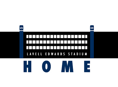 BYU Football - Lavell Edwards Stadium design graphic design social sports tshirt