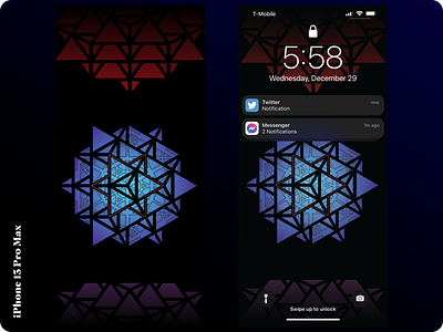 iPhone 13 Pro Max Metaphysical Geometry Lockscreen Wallpaper design geometry iphone vector wallpaper