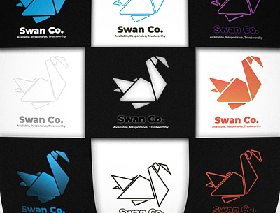 Swan Co. 3x3 branding design icon logo vector