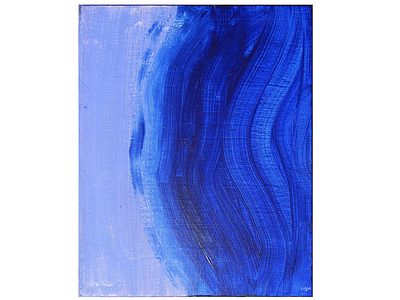 Line of a Woman's Hip abstract arylic blue design fine art illustration painting