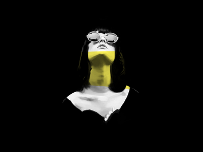Pose Black 2 design digitalartist fashion glasses illustration