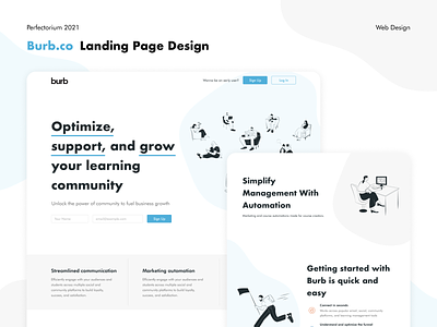 Burb.co — Landing Page Design brand design design illustration landing landing page service ui uidesign uiux vector web webdesign