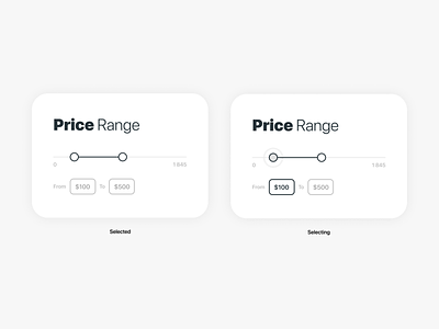 Price Range Slider Design