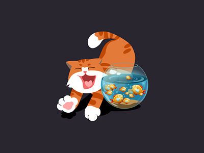 ginger cat cat character design figma game illustration vector