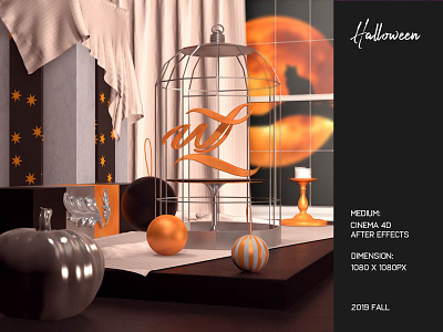 Halloween 3dmodeling aftereffects artdirection cinema4d composition