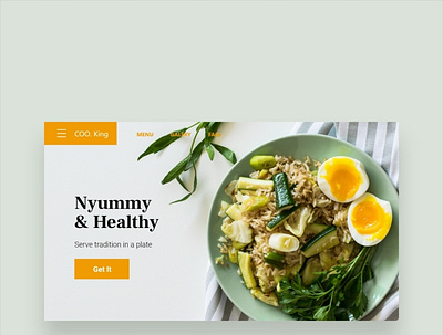 Coo King branding cook design healthy landingpage typography ui uiux ux webdesign website design