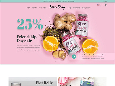 beauty 1 landingpage ui website design