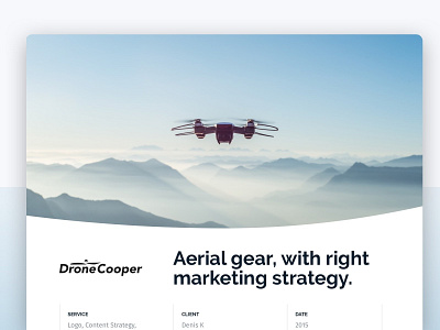 Drone Marketing website design casestudy
