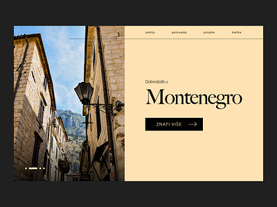 Dobrodošli u Crnu Goru branding design interface kotor montenegro travel traveling trip trips ui ux web