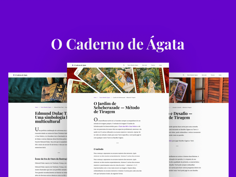Article Page — O Caderno de Ágata css design front end html interface php ui ux