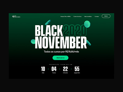 Black November Descomplica branding design interface ui vector