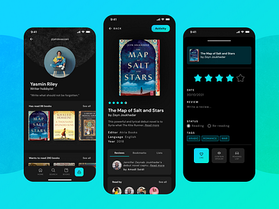 Literature app concept inspired by the brazilian app Skoob