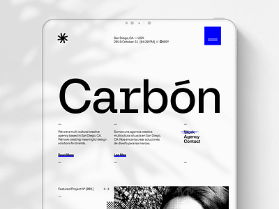 Carbón Agency Website brand identity branding corporate identity ui design uiux web design website