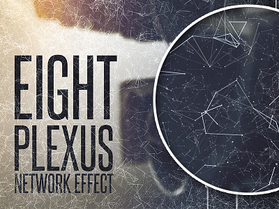 8 Plexus Effect Overlay background dots grunge lines logo network planes plexus retro text texture vintage