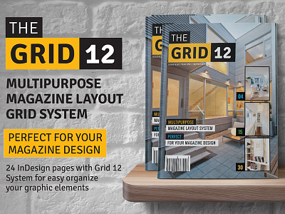 Grid 12 Multipurpose Magazine Layout brochure elements grid layout magazine multipurpose print system template