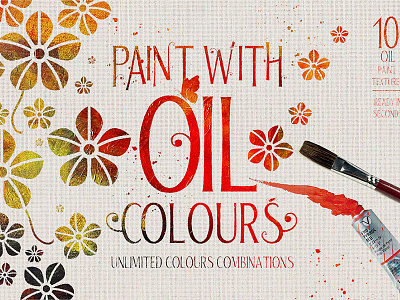 Oil Paint Effect brushes color palette colorful colours design effect letters oil oil brushes oil paint overlays shape