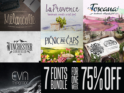 [75% OFF] Fonts Bundle