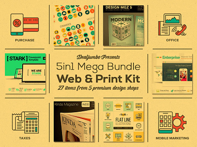 5in1 Mega Bundle v.20: Web & Print Kit bundle design print web