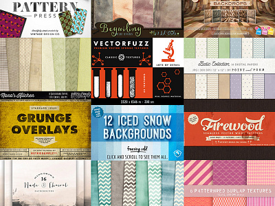 The Extensive Textures, Patterns and Backgrounds Bundle Just $29 backgrounds bundle cuts design patterns textures