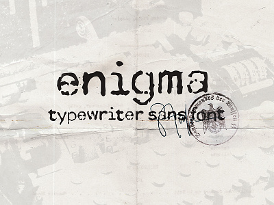 Enigma Typewriter Sans Font code enigma font grungy machine sans type typewriter typography