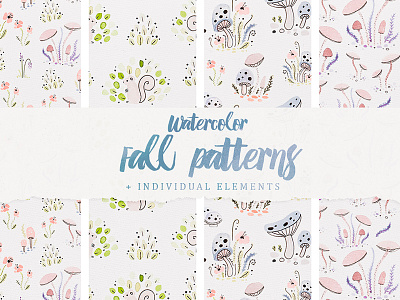 Watercolor Fall Patterns