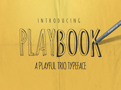 Playbook Typeface bold branding brush bundle font greeting hand lettered handlettered logo pair regular trio