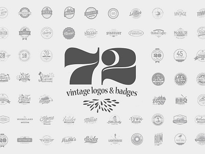 72 Vintage Logos & Badges badge design editable fonts insignia logo old retro shapes signs vector vintage