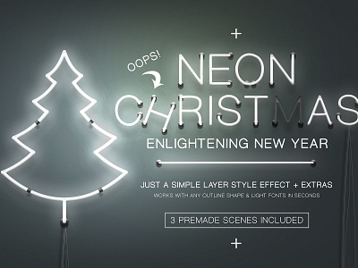 Neon Christmas Layer Style