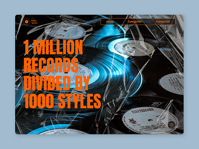 Landing page for Vinyl Records Shop by Nataliia Hnitetska on Dribbble