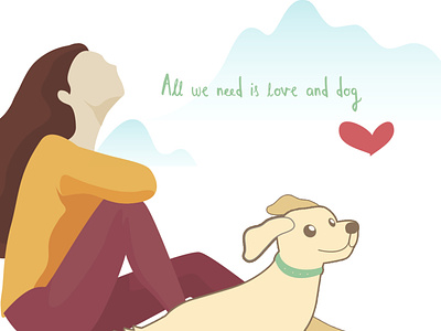 All we need is love and dog 2d adobe illustrator animation branding character design icon identity illustration vector