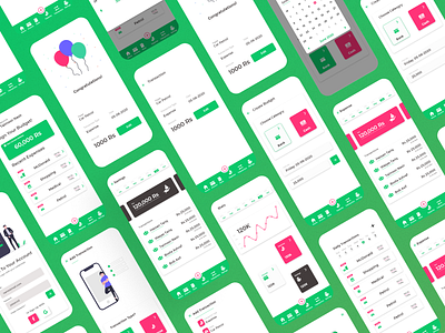 Budget Planner Mobile App design illustration minimal mobile ui typography uxdesign