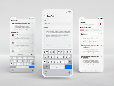 F7- Community Forum 1 design minimal mobile ui ui uxdesign