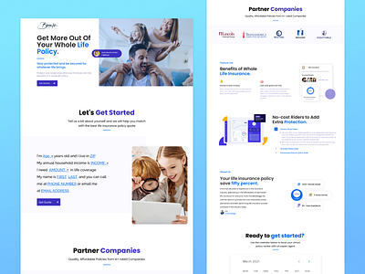 Insurance Landing Page landingpage logo typography ui ui elements uiuxdesign