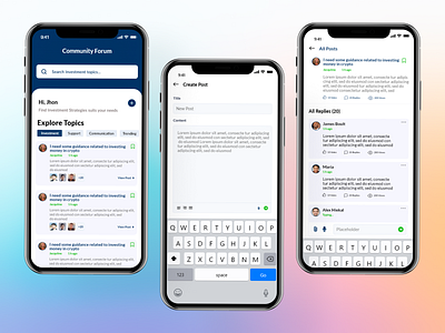 F7 Community Forum design investment investmentapp minimal mobile ui ui uxdesign