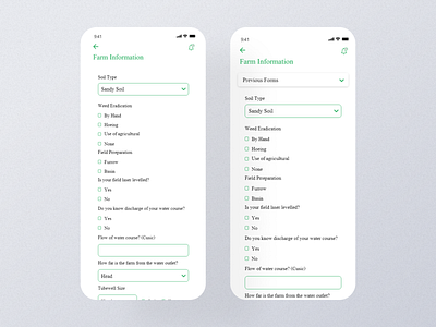 Infarmer App - Farm Information design minimal mobile ui ui uxdesign