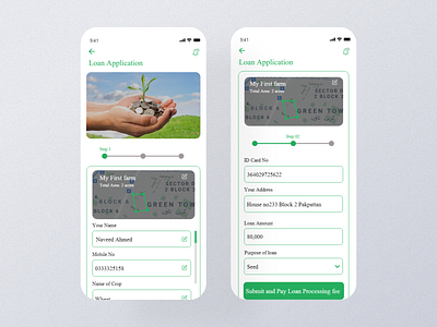 Infarmer App - Loan Application design minimal mobile ui ui uxdesign