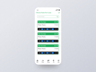 Infarmer App - Loan Fields Screen design minimal mobile ui ui uxdesign