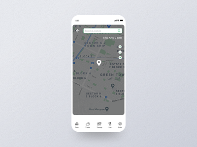 Infarmer App - Map Selection design minimal mobile ui ui uxdesign