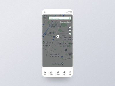 Infarmer App - Map Selection design minimal mobile ui ui uxdesign