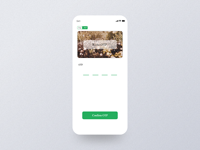 Infarmer App - OTP (One Time Password) design minimal mobile ui ui uxdesign