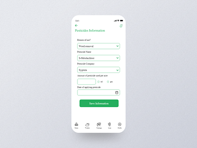 Infarmer App - Pesticides Information design minimal mobile ui ui uxdesign