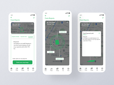 Infarmer App - Reports Crop Health design minimal mobile ui ui uxdesign