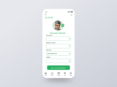 Infarmer App - User Profile design minimal mobile ui ui uxdesign