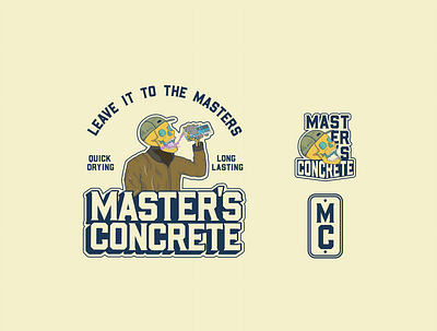 Master Concrete Logo Array branding design illustration logo