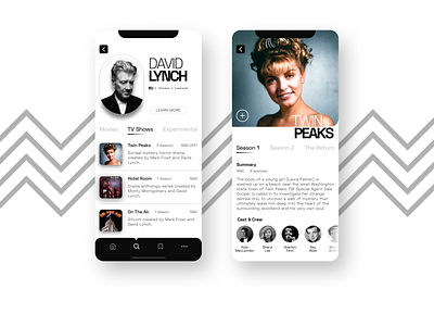 Movie & TV Show App Concept black black white clean clean ui design figma figma design flat minimal mobile mobile ui movie movie app product design screens squircle tv show ui ux white